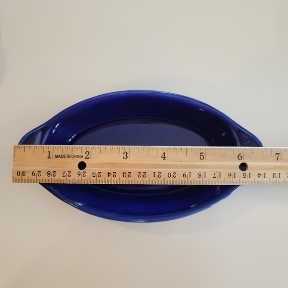 Vintage USA Ceramic Cobalt Blue Small Gratin Dish ~ MCM ~ FINAL PRICE - Picture 8 of 12